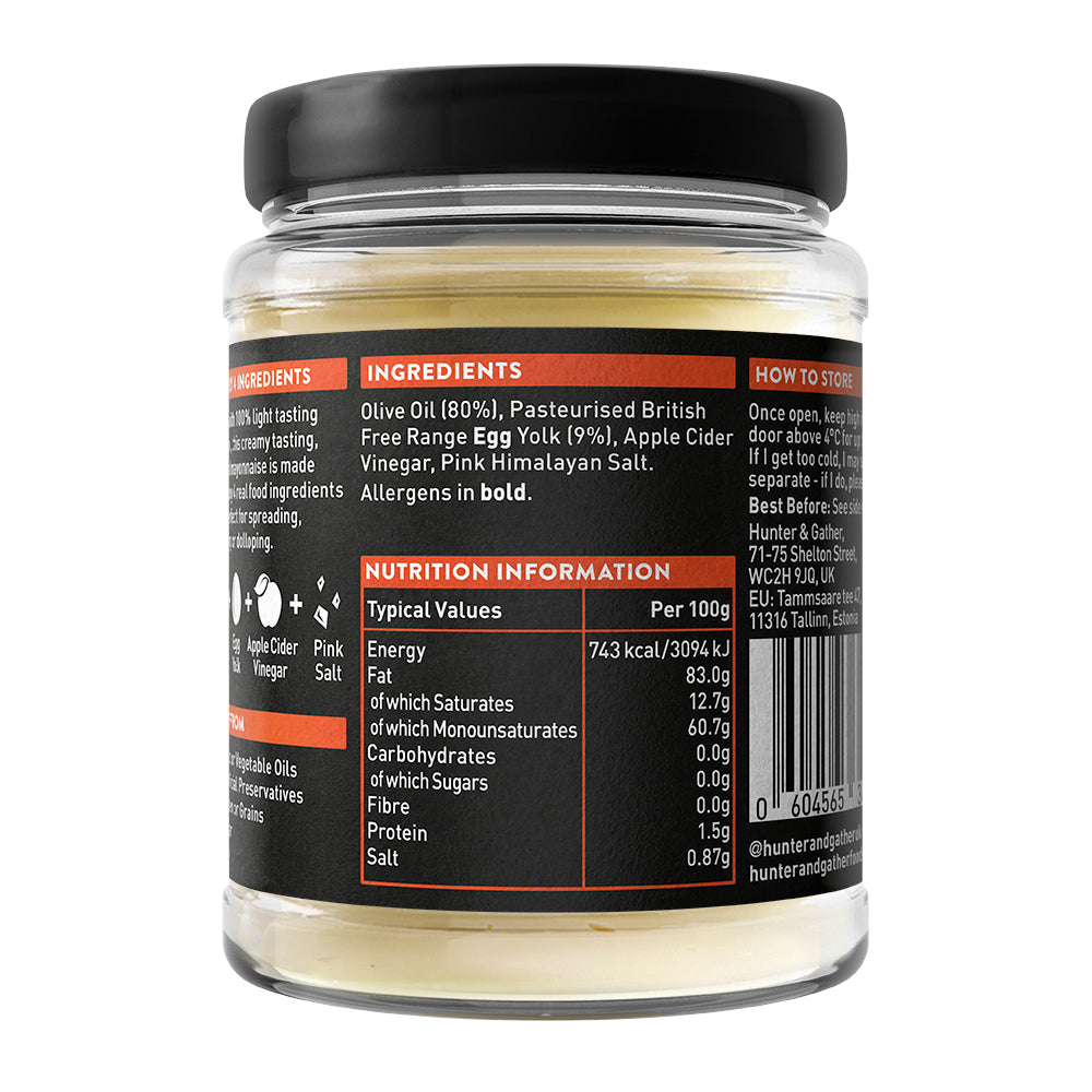 Hunter & Gather Classic Olive Oil Mayonnaise 240g